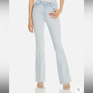 MOTHER The Super Cruiser Womens Embroidered Double Heel Flare Jeans